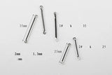 Copper Electroplated Two-hole Connecting Rod Earrings