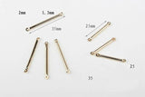 Copper Electroplated Two-hole Connecting Rod Earrings