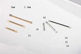 Copper Electroplated Two-hole Connecting Rod Earrings