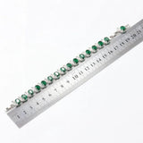 AAA+ 925 Silver Wedding Jewelry Green Gemstone Bead Bracelet For Women