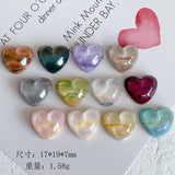 12-Color Geometric Peach Heart Earrings Patch Material DIY