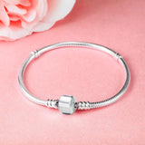 925 Sterling Silver Charm Bracelet Women DIY Beads Jewelry