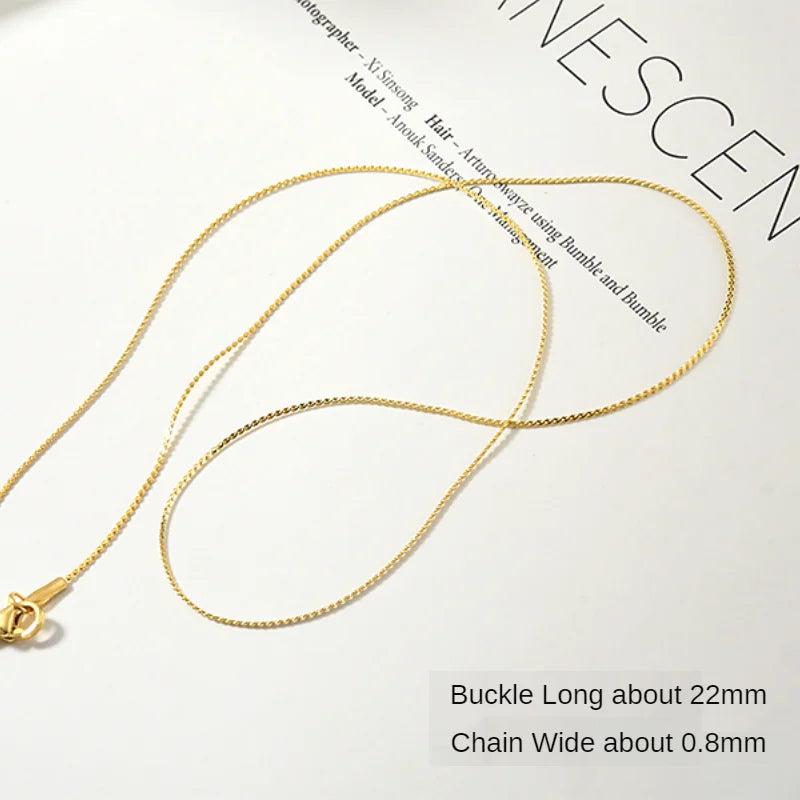 18k Electroplating Copper Bead Chain DIY Jewelry Material