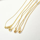 18k Electroplating Copper Bead Chain DIY Jewelry Material