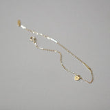 925 Silver I & You Heart Charm Bracelet 14K Gift