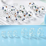 Hand-Painted Wave Point Abstract Gourd Glass Bubble DIY Earrings