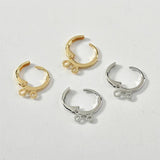 18K Copper Plated Round Belt Ring with Hanging Earrings DIY Material