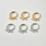 18K Copper Plated Round Belt Ring with Hanging Earrings DIY Material