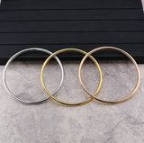 Letter O Bangle Bracelet Round Silver Cuff Women's Jewelry Gift
