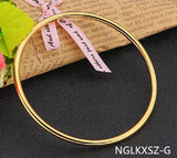 Letter O Bangle Bracelet Round Silver Cuff Women's Jewelry Gift