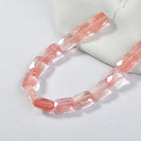 Faceted Natural Crystal Rectangular Beads, DIY Jewelry Materials