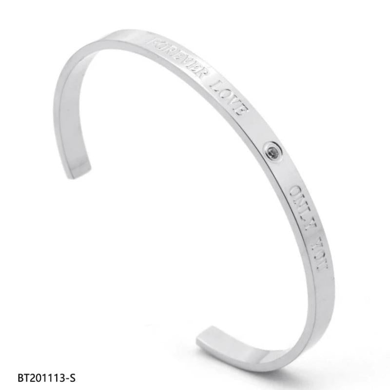 Women Bracelets Charms Letters Bangle Engagement BT201113
