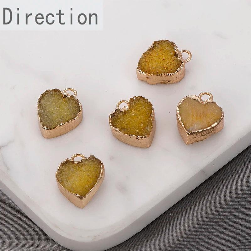 Natural Love Crystal Rough Stone Package Phnom Pendant DIY Bracelet Necklace