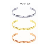 Women Bracelet with Charms Letters Bangle for Engagement