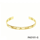 Women Bracelet with Charms Letters Bangle for Engagement