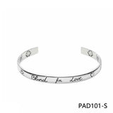 Women Bracelet with Charms Letters Bangle for Engagement
