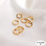 14K Hexagon Bead Ring DIY Beading Materials