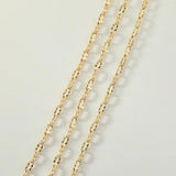 1m 14k Copper-Plated Lip Chain for DIY Jewelry