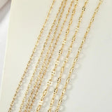 1m 14k Copper-Plated Lip Chain for DIY Jewelry