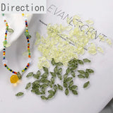 Transparent Green Leaf DIY Jewelry Set