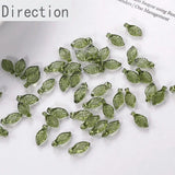 Transparent Green Leaf DIY Jewelry Set