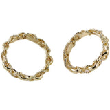 14k Color-Preserving Wavy Twist Circle Pendant