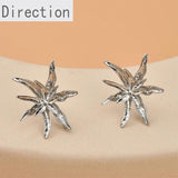 Copper-Plated 14K Double-Layer Flower Earrings DIY Material
