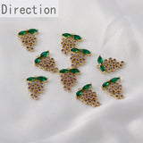 Purple Grape String Zircon Pendant DIY Earrings Necklace Material Accessories