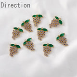 Purple Grape String Zircon Pendant DIY Earrings Necklace Material Accessories