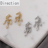 14k Moon Dream Catcher Zircon Pendant Material