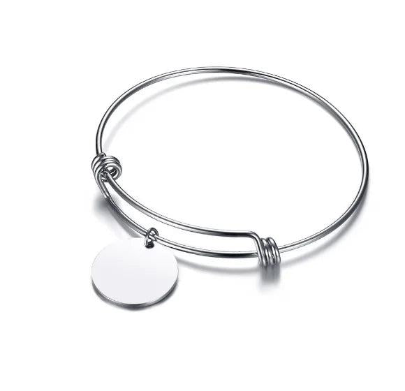 Round SILVER Charms Women's Bracelet Engagement