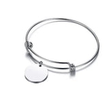Round SILVER Charms Women's Bracelet Engagement