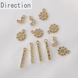 Snowflake Love Zircon Pendant 14k DIY Jewelry Set