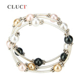Adjustable Wire Wrap Bracelet with Colorful Pearls BB001SB