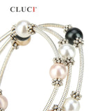 Adjustable Wire Wrap Bracelet with Colorful Pearls BB001SB