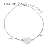 925 Silver Pearls Bracelet Personalized Name Bracelet Engrave Name SB048SB