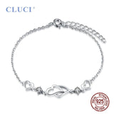 Silver 925 Double Heart Pendant Necklace Adjustable Chain Length Women