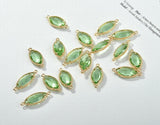 Crystal Horse Eye Double Hanging Pendant DIY 6pcs