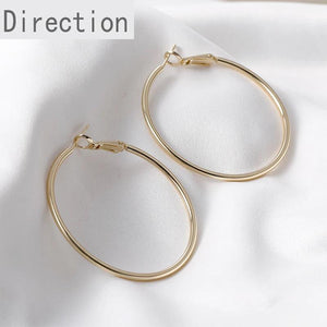 14k Gold-Clad Circle Earrings DIY Accessory 1pair