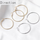 14k Gold-Clad Circle Earrings DIY Accessory 1pair