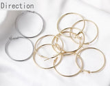 14k Gold-Clad Circle Earrings DIY Accessory 1pair