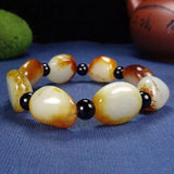 Hand Carved Seed Material Original Stone Bracelet Men's Women's Jade