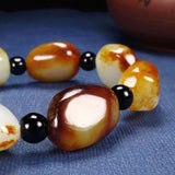 Hand Carved Seed Material Original Stone Bracelet Men's Women's Jade