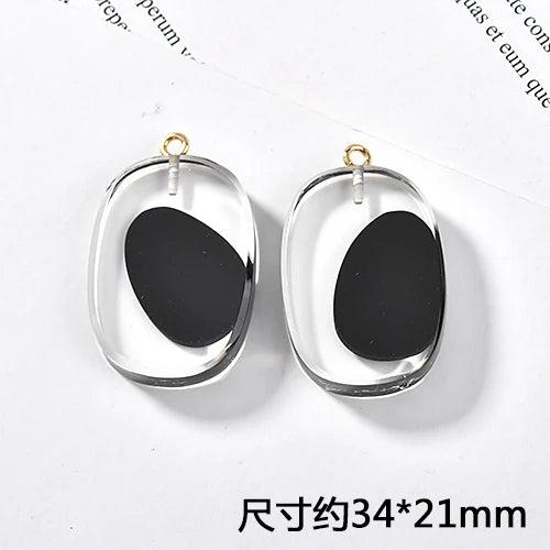 Transparent Acrylic Elliptical Belt Hanging DIY Jewelry Earrings