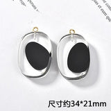 Transparent Acrylic Elliptical Belt Hanging DIY Jewelry Earrings