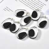 Transparent Acrylic Elliptical Belt Hanging DIY Jewelry Earrings