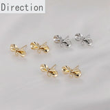 Copper Plated Bow Tie Earrings DIY Jewelry Accessories