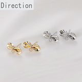 Copper Plated Bow Tie Earrings DIY Jewelry Accessories