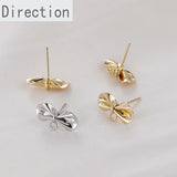 Copper Plated Bow Tie Earrings DIY Jewelry Accessories