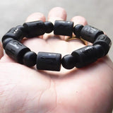 Dragon Agate Hand Carved 16mm Round Bead Bracelet Boutique Jewelry
